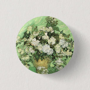 Van Gogh's Blume in Vase Button