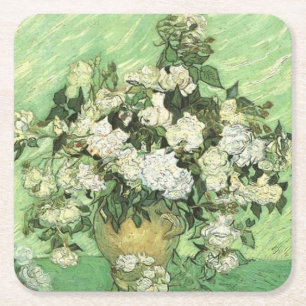 Van Gogh's Blume in Vase Rechteckiger Pappuntersetzer