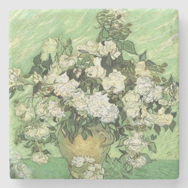 Van Gogh's Blume in Vase Steinuntersetzer (Vorderseite)