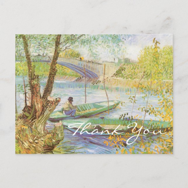 Van Gogh's Fishing im Frühjahr Postkarte (Vorderseite)