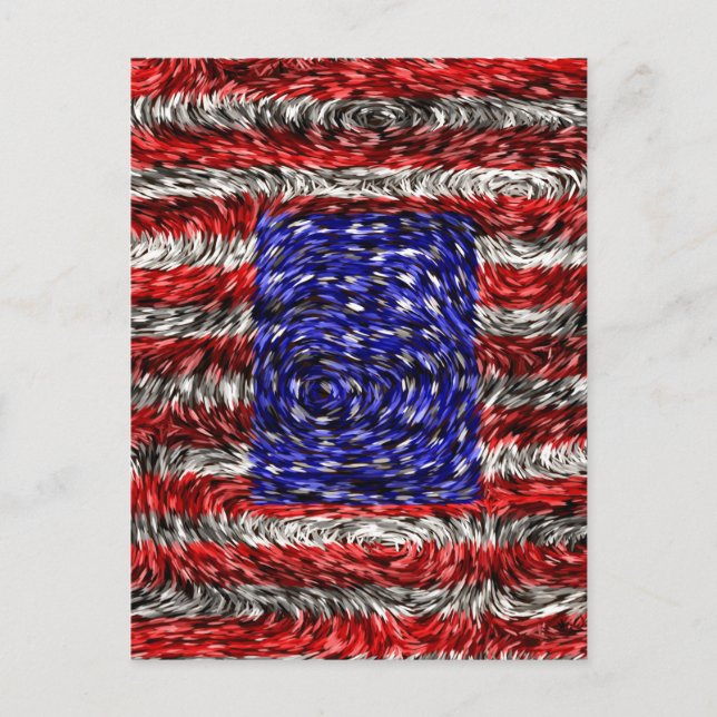 Van Gogh's Flag der Vereinigten Staaten Postkarte (Vorderseite)