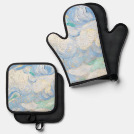 Van Goghs Himmelshintergrund Ofenhandschuh & Topflappen-Set