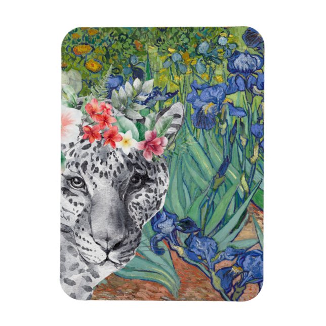 Van Gogh's Ire und Extravagant Leopard Magnet (Vertikal)