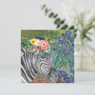 Van Gogh's Ire und Extravagante Zebra Flat Card