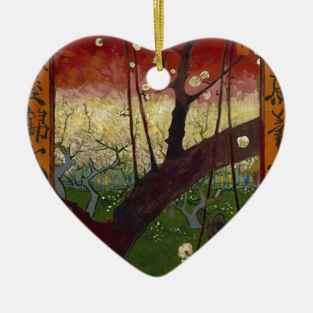Van Gogh's Japonaiserie nach Hiroshige Keramikornament (Vorne)
