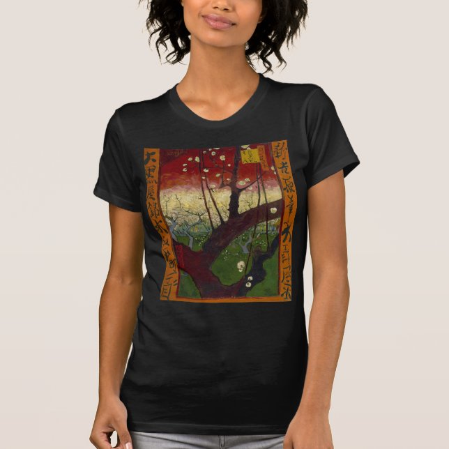 Van Gogh's Japonaiserie nach Hiroshige T-Shirt (Vorderseite)