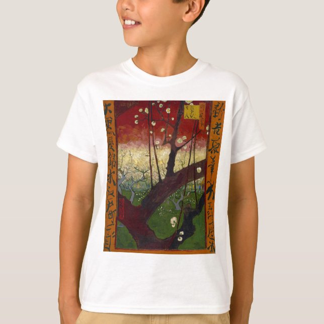 Van Gogh's Japonaiserie nach Hiroshige T-Shirt (Vorderseite)