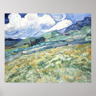 Van Gogh's Landschaft von Saint-Rémy Canvas Print Poster