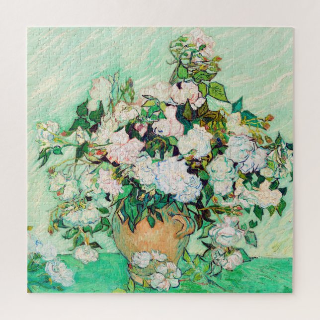 Van Gogh's Pink Roses Jigsaw Puzzle (Vertikal)