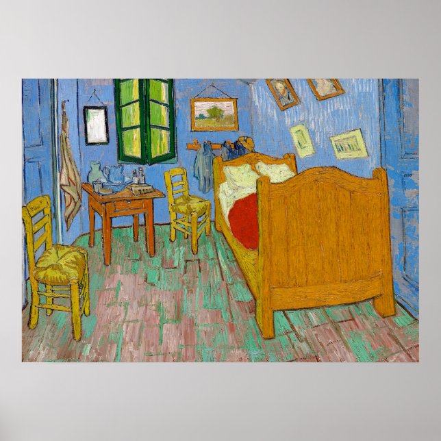 Van Gogh's Schlafzimmer in Arles Malerei Art Poster (Vorne)