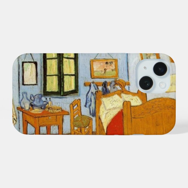 Van Goghs Schlafzimmer iPhone 15 Hülle (Rückseite (Horizontal))