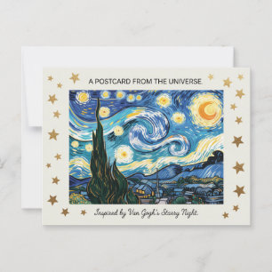Van Gogh's Starry Night Art Inspiriert Postkarte