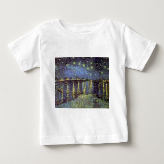 Van Gogh's Starry Night Painting Baby T-shirt (Vorderseite)