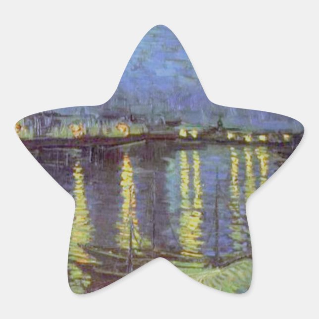 Van Gogh's Starry Night Painting Stern-Aufkleber (Vorderseite)