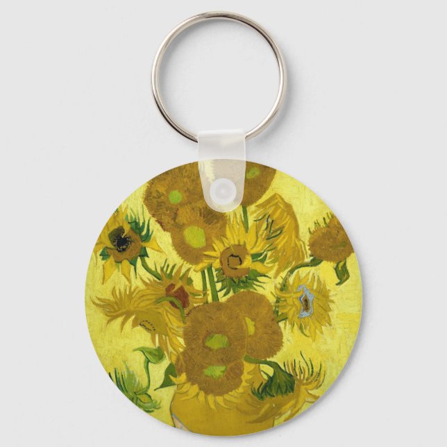 Van Goghs Sunflowersv Schlüsselanhänger (Vorderseite)