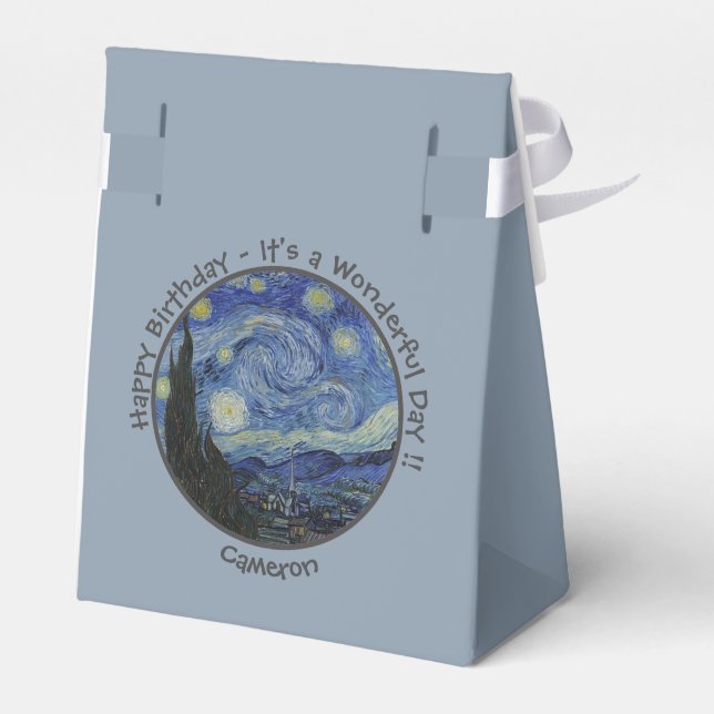 van Gogh's The Starry Night Party Items Collection Geschenkschachtel (Rückseite)