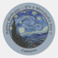 van Gogh's The Starry Night Party Items Collection
