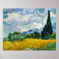 Van Gogh's Weizenfeld mit Zypressen