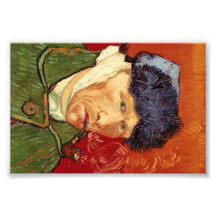 Van- Goghselbstporträt mit dem verbundenem Ohr un Fotodruck