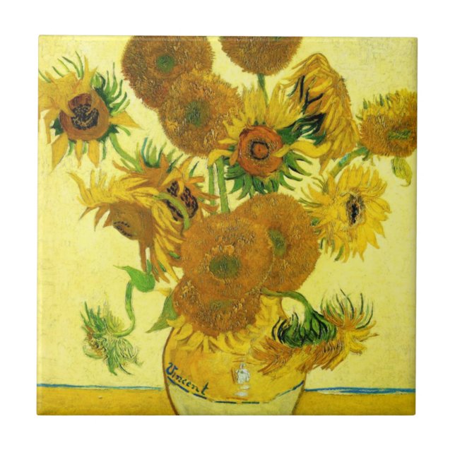 Van- Goghsonnenblume-Fliese Fliese (Vorderseite)