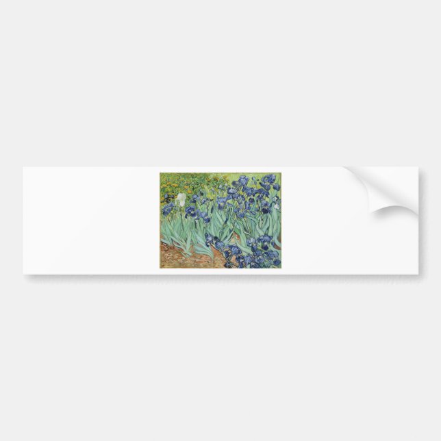 Van- GoghStillleben: Vase mit Iris Autoaufkleber (Vorne)