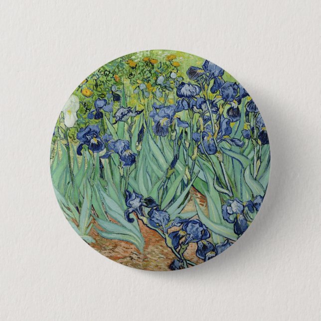 Van- GoghStillleben: Vase mit Iris Button (Vorderseite)