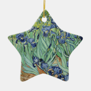 Van- GoghStillleben: Vase mit Iris Keramik Ornament