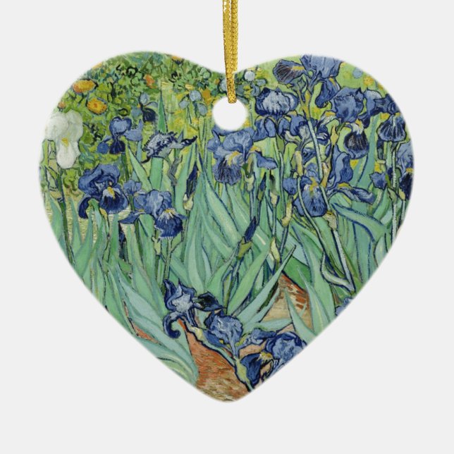 Van- GoghStillleben: Vase mit Iris Keramikornament (Vorne)