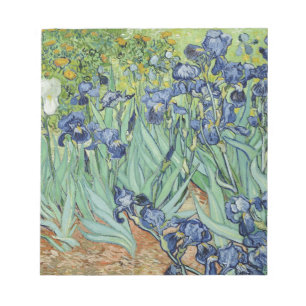 Van- GoghStillleben: Vase mit Iris Notizblock