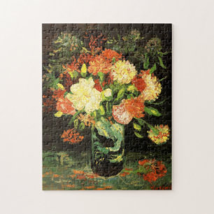 Van- GoghVase mit Gartennelken-Puzzlespiel