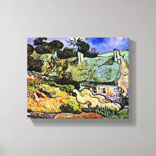 Van Golgh - Häuser mit Strohdächern Cordeville Leinwanddruck