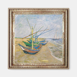 Van Gough Bateaux de pêche chef-d'oeuvre Magnet