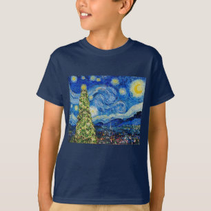 Van Gough Starry Night - Weihnachtsbaum T-Shirt