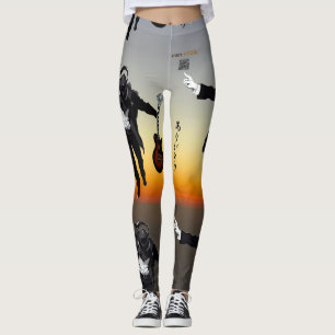 van HOB, leggings, Guitar Fan, Sunset, Leggings