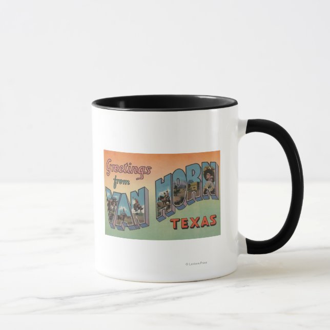 Van Horn, Texas - Große Briefszenen Tasse (Rechts)