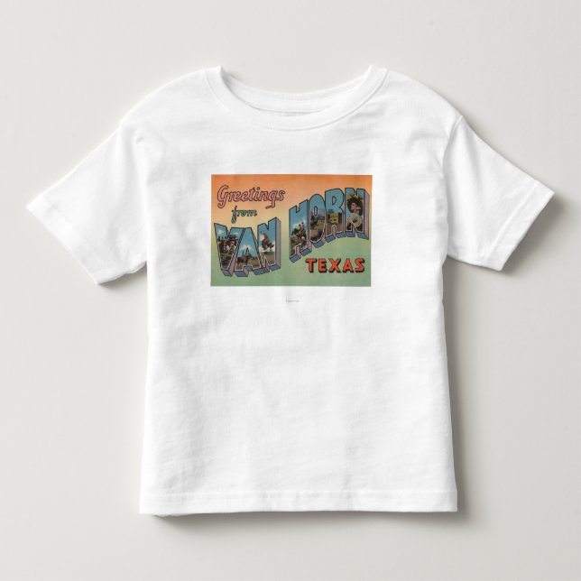 Van Horn, Texas - große Buchstabe-Szenen Kleinkind T-shirt (Vorderseite)