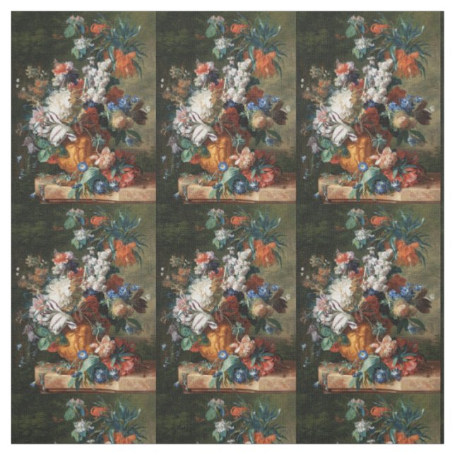 Van Huysums Bouquet des Blumenkunstgewebes Stoff (Muster)