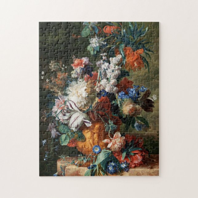 Van Huysums Bouquet des Blumenpuzzlespiels (Vertikal)