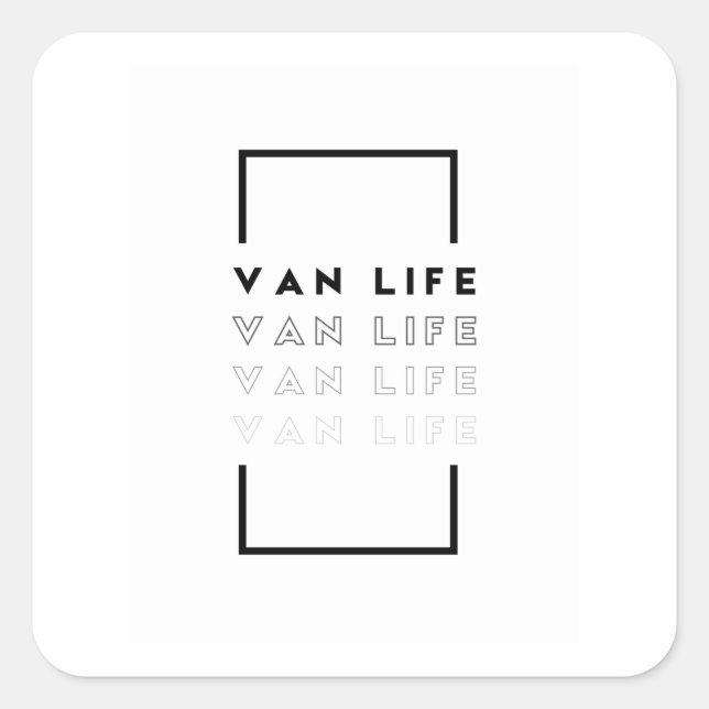 Van-Life-Aufkleber Quadratischer Aufkleber (Vorderseite)
