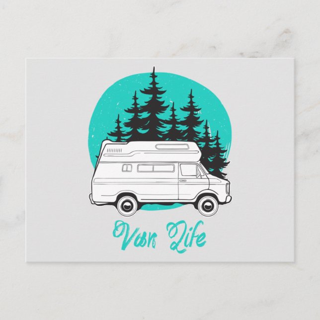 VAN LIFE Nomad Adventure Travel Camping Lifestyle Postkarte (Vorderseite)