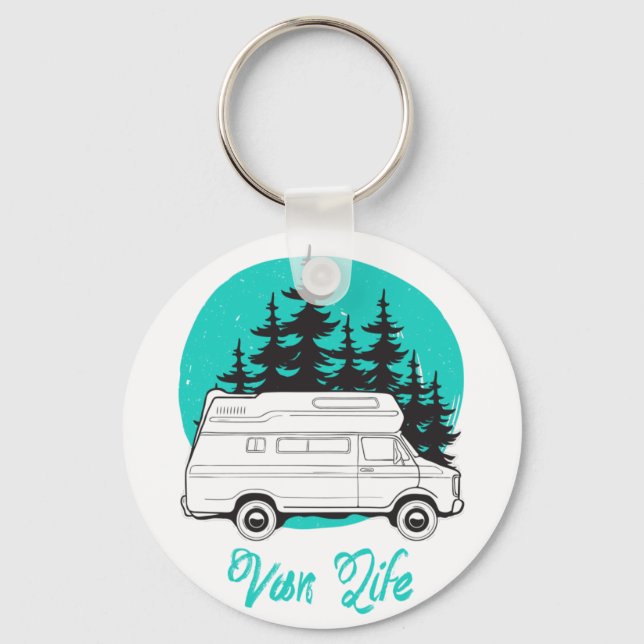 VAN LIFE Nomad Adventure Travel Camping Lifestyle Schlüsselanhänger (Vorderseite)