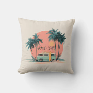 Van Life – Retro-Strand-Camper-Art Kissen