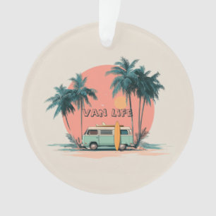 Van Life – Retro-Strand-Camper-Art Ornament