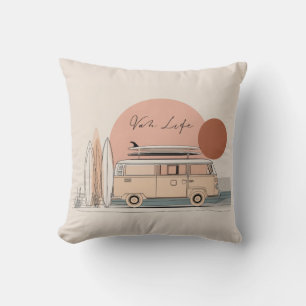 Van Life Surf Van – Retro Beach Camper Ästhetik Kissen