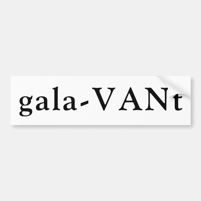 Van Name Reise Camper Wortspiel Galavant Wander Autoaufkleber (Vorne)