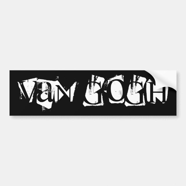 Van names travel Camping word van gogh go Autoaufkleber (Vorne)
