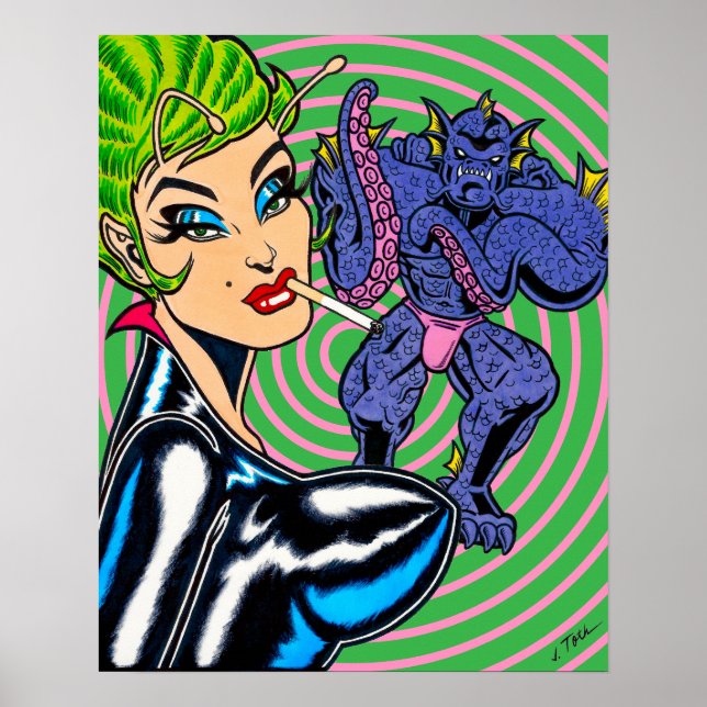 Vana DeVinyl™ and the Muscle Beach Monster Poster (Vorne)