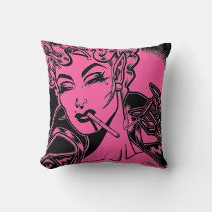 Vana DeVinyl™/Bad Girl Throw Kissen