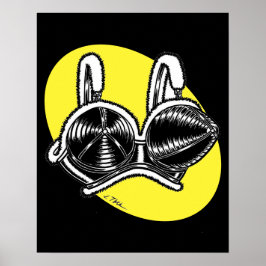 Vana DeVinyl™/Fun-Fur Trimmed, Bullet Bra Poster