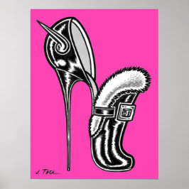 Vana DeVinyl™/Fun-Fur Trimmed, Spike Heel Poster